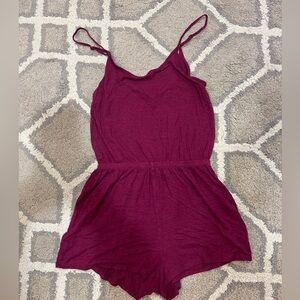 H&M Burgundy Romper